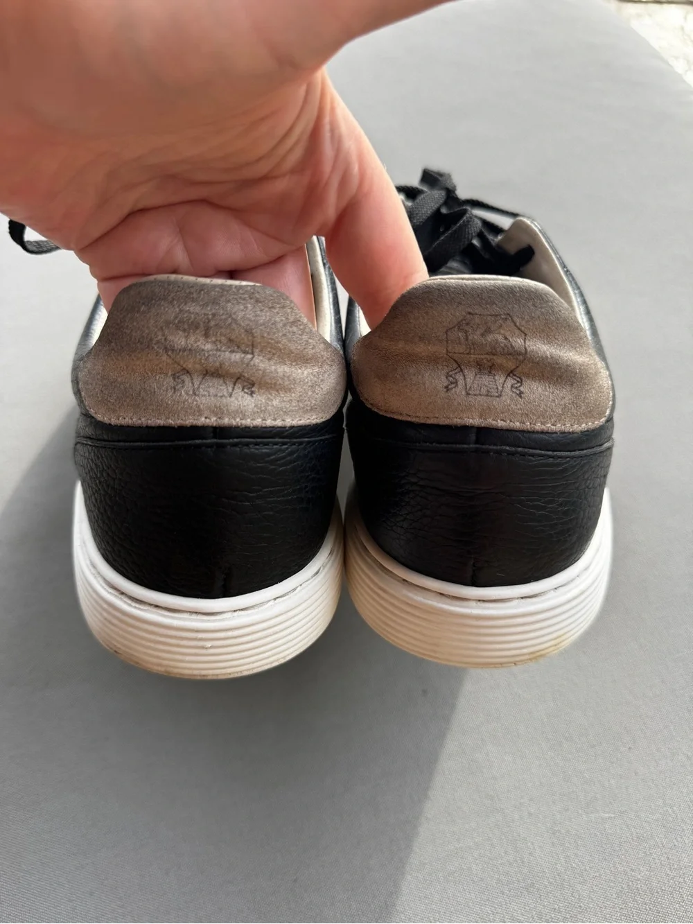 Brunello Cucinelli Leather Sneakers Size 41 Black White Made in Italy